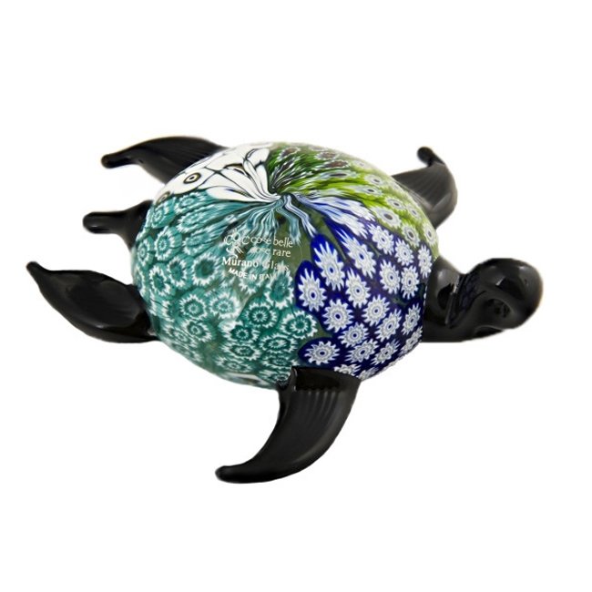 Черепаха с рисунком, муранское стекло - 648.D